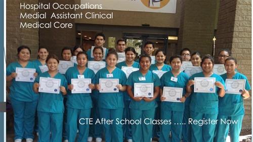 Medical Core Students holding certificates 